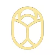 10x7mm Hollow beetle Sequin - exclusive to Perles & Co - Fine Gold plated x1