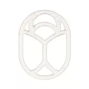 10x7mm 925 Sterling Silver Hollow beetle Sequin - exclusive to Perles & Co x1