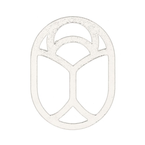 10x7mm 925 Sterling Silver Hollow beetle Sequin - exclusive to Perles & Co x1