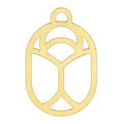 11x7mm Hollow Scarab Charm - exclusive to Perles & Co - Fine Gold plated x1