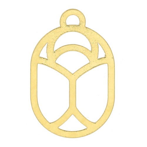 11x7mm Hollow Scarab Charm - exclusive to Perles & Co - Fine Gold plated x1