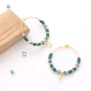 11x7mm Hollow Scarab Charm - exclusive to Perles & Co - Fine silver plating x1