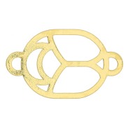12x7mm hollow beetle connector - exclusive to Perles & Co - Fine Gold Plated x1