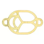 12x7mm hollow beetle connector - exclusive to Perles & Co - Fine Gold Plated x1