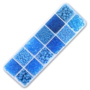 Seed beads assortment Preciosa Ornela Aquamarine x200g|raw }}