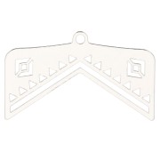 28mm Ethnic End Tip for Miyuki 11/0 weaving by Perles & co - Silver Tone x1|raw }}