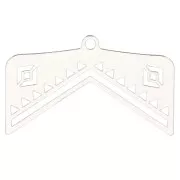 28mm Ethnic End Tip for Miyuki 11/0 weaving by Perles & co - Silver Tone x1