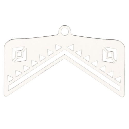 28mm Ethnic End Tip for Miyuki 11/0 weaving by Perles & co - Silver Tone x1