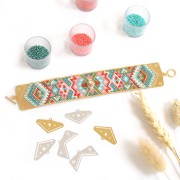 28mm Ethnic End Tip for Miyuki 11/0 weaving by Perles & co - Silver Tone x1