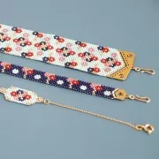 28mm Ethnic End Tip for Miyuki 11/0 weaving by Perles & co - Silver Tone x1