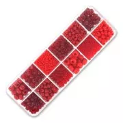Seed beads assortment Preciosa Ornela Red x200g