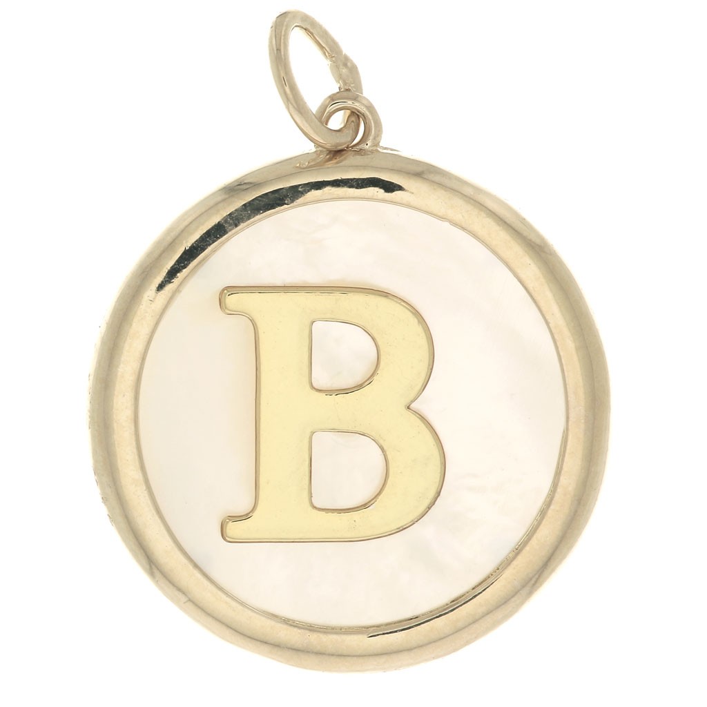 19x17mm Round mother-of-pearl pendant 