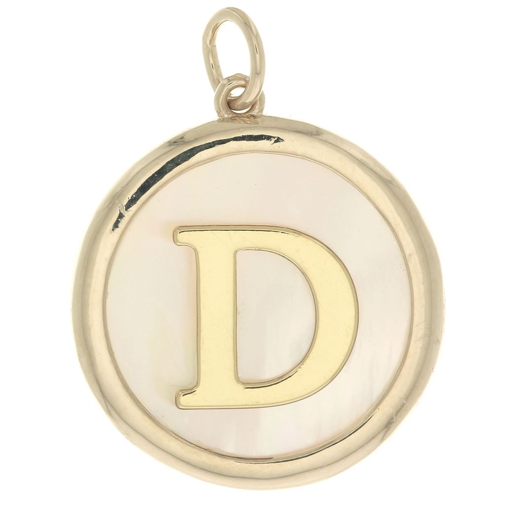 19x17mm Round mother-of-pearl pendant 