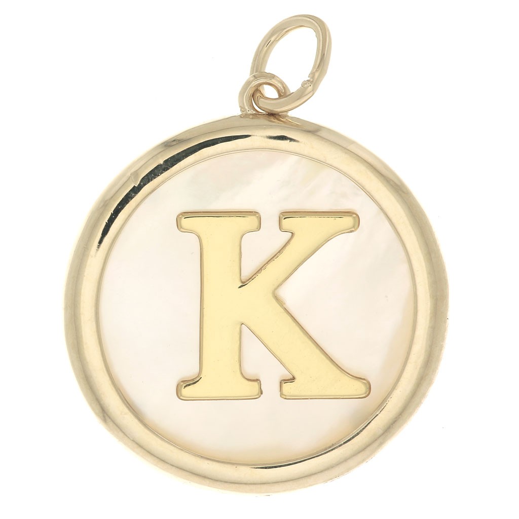 19x17mm Round mother-of-pearl pendant 