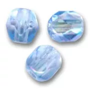 Fire Polished faceted round beads 2mm Light Sapphire AB x50