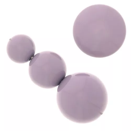 Assortment of 26 beads 8-10-14 mm & 2 cabochons in opaque resin - Lilac x1