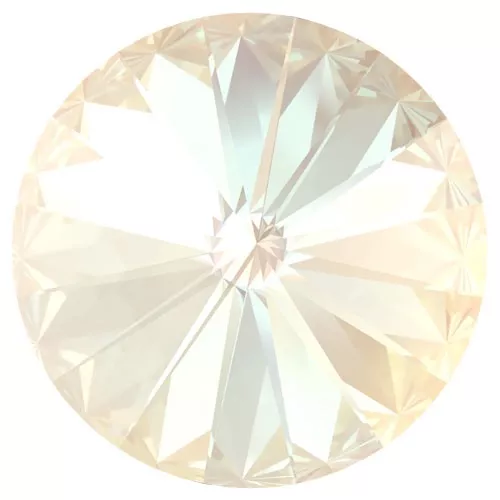 12mm PureCrystal 1122 Rivoli Round Stone - Crystal Ivory Cream Delite x1