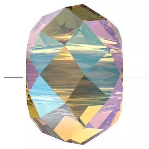 8mm Briolette XL PureCrystal 5042 rondelle bead - Light Colorado Topaz Shimmer 2X x