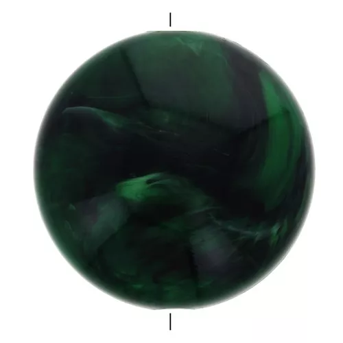 25mm Round opaque resin puck - marbled Dark green x1