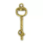 Key Pendant 36mm Old gold tone x1