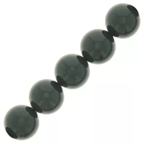 6mm Preciosa pearl beads - Round Maxima - Malachite x20