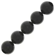 8mm Preciosa Pearls - Round Maxima - 10 mm - Magic Black x5