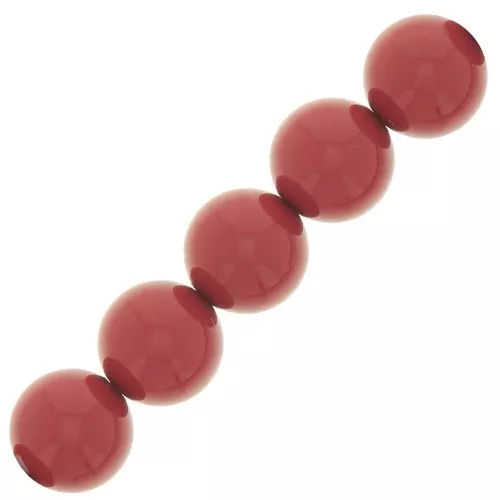 8mm Preciosa Pearls - Round Maxima - 5 mm - Cranberry x25