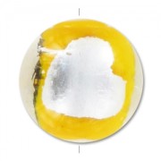 Rounds 14mm Heart motif Yellow/Orange x5|raw }}