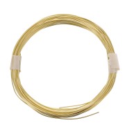 0.6mm Round flexible brass wire for jewellery making - Gold Tone x11m|raw }}