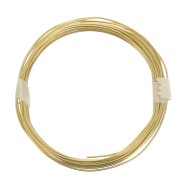 0.8mm Round flexible brass wire for jewellery making - Gold Tone x6m|raw }}