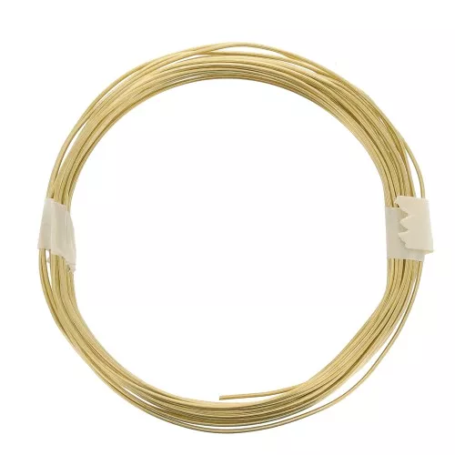 0.8mm Round flexible brass wire for jewellery making - Gold Tone x6m