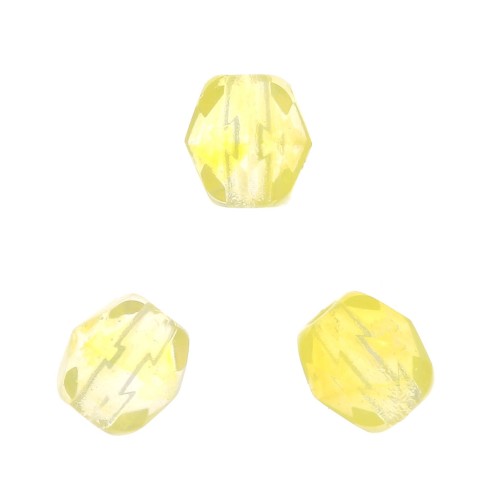 Fire Polished faceted round beads 4mm Jonquil  x50