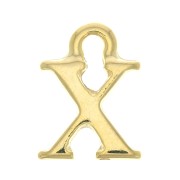 13mm Alphabet letter charm with closed ring - X - Fine Gold plated x1|raw }}