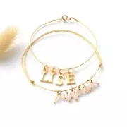 13mm Alphabet letter charm with closed ring - Y - Fine Gold plated x1