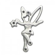 Fairy pendant 32mm Antique Silver Plating x1|raw }}