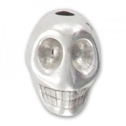 Skull 18mm Antique Silver Plating x1|raw }}