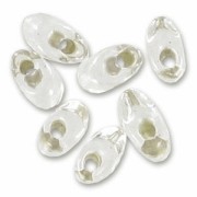 Long Magatama Miyuki 4x7mm LMA-1 - Crystal Silver Lined x10g x10g|raw }}