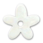 Ceramics flower 35mm Iridescent White|raw }}