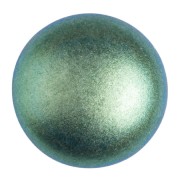 25mm Glass round cabochon by Puca® - Green Turquoise Metallic Mat x1