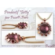 25mm Glass round cabochon by Puca® - Green Turquoise Metallic Mat x1