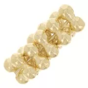 7mm Flower shape round beads - Fine Gold Plated x6