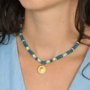 5mm worked Round beads - Fine Gold Plated x5