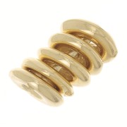 5mm flat Round beads - Fine Gold Plated x5