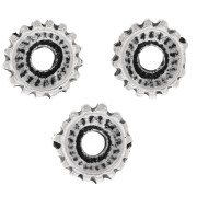 7mm Round beads - Antique silver tone x6