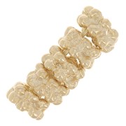 6x3mm Flower beads - Fine Gold Plated x10