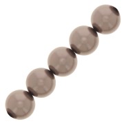 10mm Preciosa Pearls - Round Maxima - Pearl Effect Dark Grey x5|raw }}