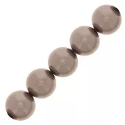 10mm Preciosa Pearls - Round Maxima - Pearl Effect Dark Grey x5