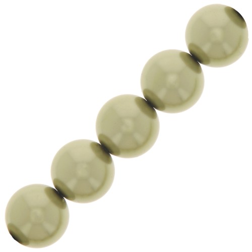 6mm Preciosa Pearls - Round Maxima - Pearl Effect Light Green x20