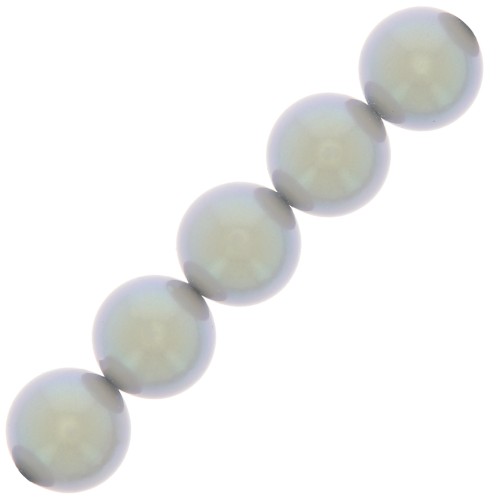 6mm Preciosa Pearls - Round Maxima - Pearlescent Grey x20