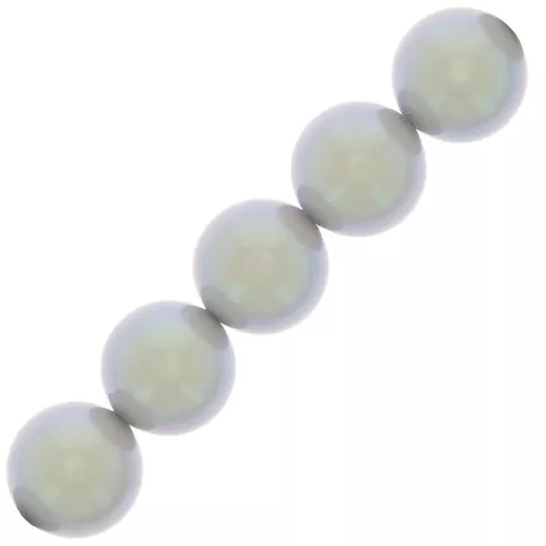 6mm Preciosa Pearls - Round Maxima - Pearlescent Grey x20